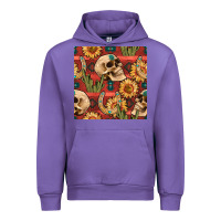 Tulip western skull aztec seamless pattern Urban Hoodie - BundleAndBundleShop