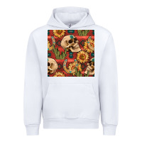 White western skull aztec seamless pattern Urban Hoodie - BundleAndBundleShop