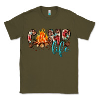 Army Green camp life Classic Tee - JahusDesignShop