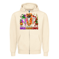 Sandshell happy hallothanksmas goats Zipper Hoodie - texasbilliewilder