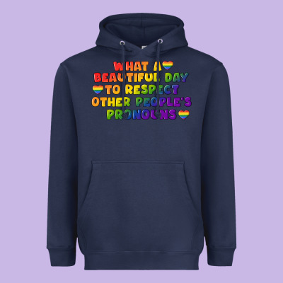 What A Beautiful Day To Respect Other People's Heavyweight Hoodie Designed By Cowgirlartshop