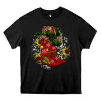 Black Christmas Cowboy Boots Heavy Core Tee - JahusDesignShop