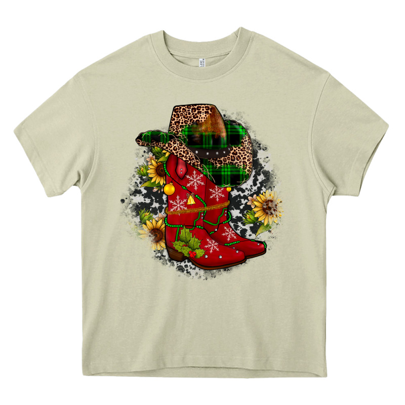 Christmas Cowboy Boots Heavy Core Tee by JahusDesignShop | Teevron