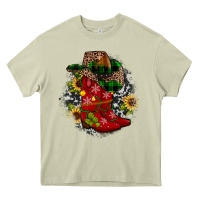 Mossy Christmas Cowboy Boots Heavy Core Tee - JahusDesignShop