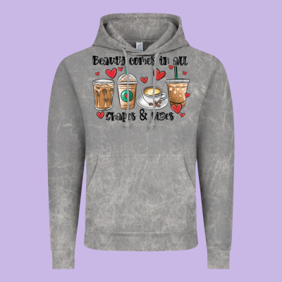 Beauty Comes In All Shapes And Sizes Coffee Vintage Hoodie Designed By Maliassmallbusiness