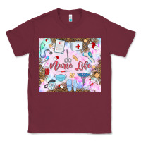 Burgundy nurse life Classic Tee - MaliasSmallBusiness