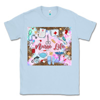 Dusty Blue nurse life Classic Tee - MaliasSmallBusiness
