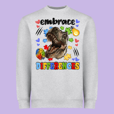 Embrace Differences Heavyweight Sweatshirt Designed By Lillyallendesigns