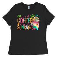 Black iced coffee and sunshine summer Ladies Tee - Jasminsmagicworld