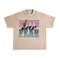 French Oak faith over fear Urban Heavy Tee - NancyCooperArtShop