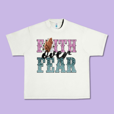 Faith Over Fear Urban Heavy Tee Designed By Nancycooperartshop