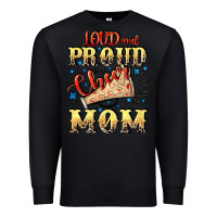 Black Loud and proud cheer Mom Mother's Day Premium Sweatshirt - CowGirlArtShop