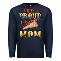 Navy Loud and proud cheer Mom Mother's Day Premium Sweatshirt - CowGirlArtShop