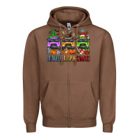 Chestnut hallothanksmas school bus Zipper Hoodie - texasbilliewilder