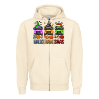 Sandshell hallothanksmas school bus Zipper Hoodie - texasbilliewilder