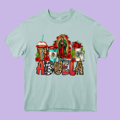 Lady Of Guadalupe Abuela Coffee Cups Heavy Core Tee Designed By Jasminsmagicworld