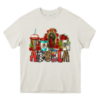 Cream lady of guadalupe abuela coffee cups Heavy Core Tee - Jasminsmagicworld