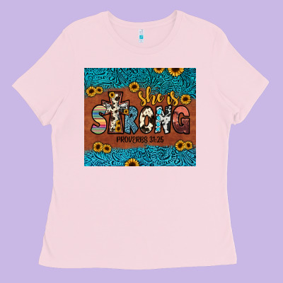 She Is Strong Ladies Tee Designed By Jahusdesignshop