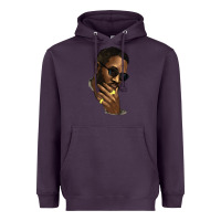 Plum Black man Heavyweight Hoodie - HowdyJamesFarm