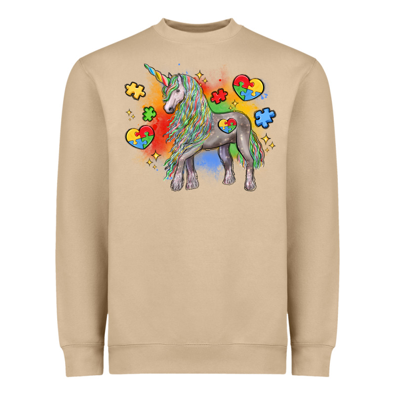 Autism Unicorn Heavyweight Sweatshirt by LillyAllenDesigns | Teevron