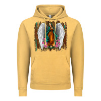 Vintage Mustard lady of guadalupe Vintage Hoodie - Jasminsmagicworld
