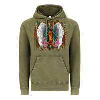 Vintage Olive lady of guadalupe Vintage Hoodie - Jasminsmagicworld