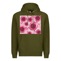 Army Green breast cancer sunflower Premium Hoodie - CowGirlArtShop