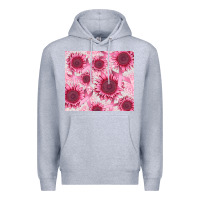 Heather Grey breast cancer sunflower Premium Hoodie - CowGirlArtShop