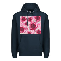 Navy breast cancer sunflower Premium Hoodie - CowGirlArtShop