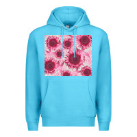 Ocean Blue breast cancer sunflower Premium Hoodie - CowGirlArtShop