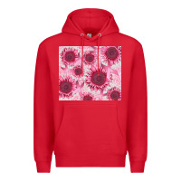 Red breast cancer sunflower Premium Hoodie - CowGirlArtShop