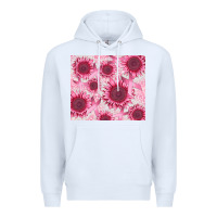 White breast cancer sunflower Premium Hoodie - CowGirlArtShop