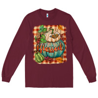 Burgundy Blessed Long Sleeve Tee - BundleAndBundleShop