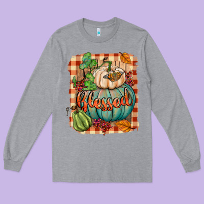 Blessed Long Sleeve Tee Designed By Bundleandbundleshop