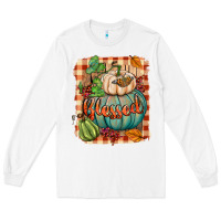 White Blessed Long Sleeve Tee - BundleAndBundleShop