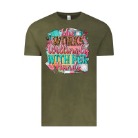 Vintage Olive she works willingly with her hands Vintage Tee - NancyCooperArtShop