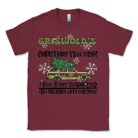 Burgundy christmas tree farm Classic Tee - MaliasSmallBusiness