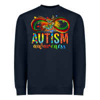 Navy autism awareness butterfly infinity symbol Heavyweight Sweatshirt - LillyAllenDesigns