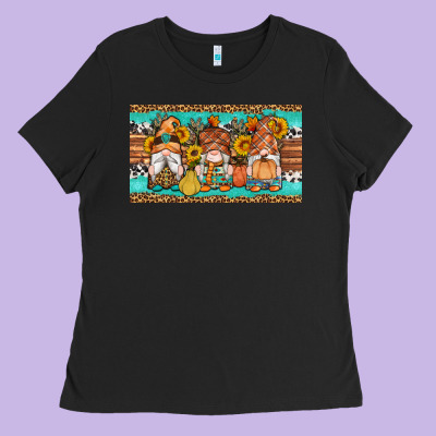 Western Fall Gnomes Sippy Cup Ladies Tee Designed By Artiststas