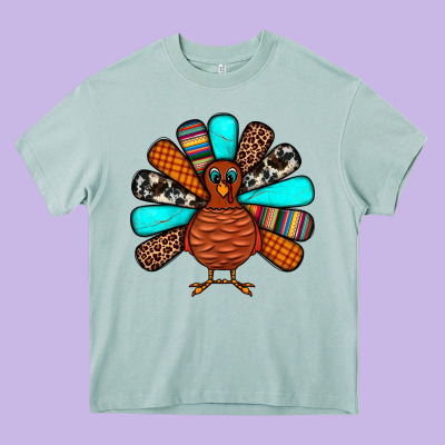 Thanksgiving Turkey Heavy Core Tee Designed By Jahusdesignshop