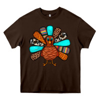 Chocolate Brown Thanksgiving Turkey Heavy Core Tee - JahusDesignShop