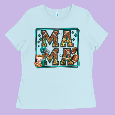 American Football Mama Ladies Tee Designed By Jasminsmagicworld