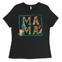 Black american football mama Ladies Tee - Jasminsmagicworld