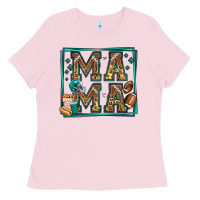 Bubblegum Pink american football mama Ladies Tee - Jasminsmagicworld