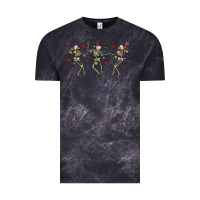 Cloud Black dancing skeleton christmas Vintage Tee - MaliasSmallBusiness