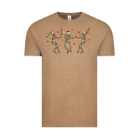 Vintage Coffee dancing skeleton christmas Vintage Tee - MaliasSmallBusiness