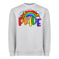 Heather Grey pride Heavyweight Sweatshirt - LillyAllenDesigns