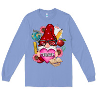 Colony Blue valentines day teacher gnome Long Sleeve Tee - RanaPortraitStore