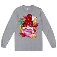 Heather Grey valentines day teacher gnome Long Sleeve Tee - RanaPortraitStore