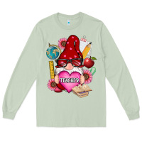 Matcha valentines day teacher gnome Long Sleeve Tee - RanaPortraitStore